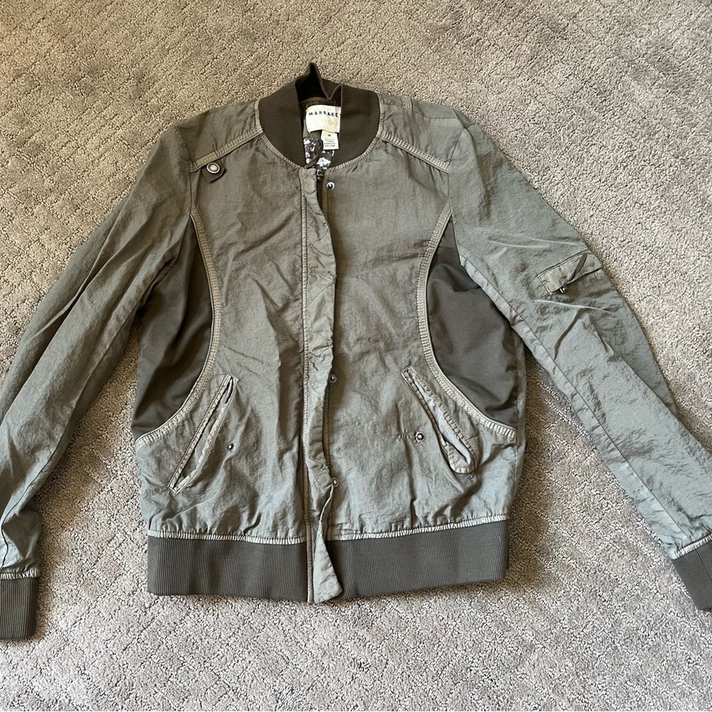 Marrakech Olive and Cream Patterned Jacket